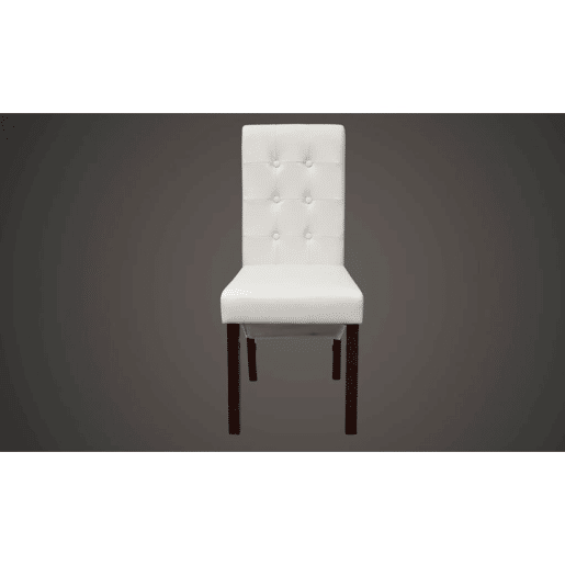 vidaXL Cadeiras de jantar 6 pcs couro artificial branco vidaXL Cadeiras de jantar 6 pcs couro artificial branco