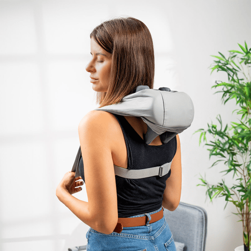 Aparelho de Massagem Recarregável 6D para o Pescoço e Costas Silax InnovaGoods Aparelho de Massagem Recarregável 6D para o Pescoço e Costas Silax InnovaGoods