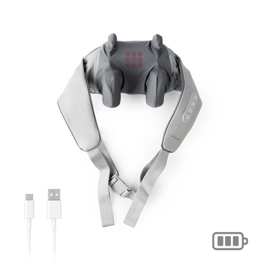 Aparelho de Massagem Recarregável 6D para o Pescoço e Costas Silax InnovaGoods Aparelho de Massagem Recarregável 6D para o Pescoço e Costas Silax InnovaGoods