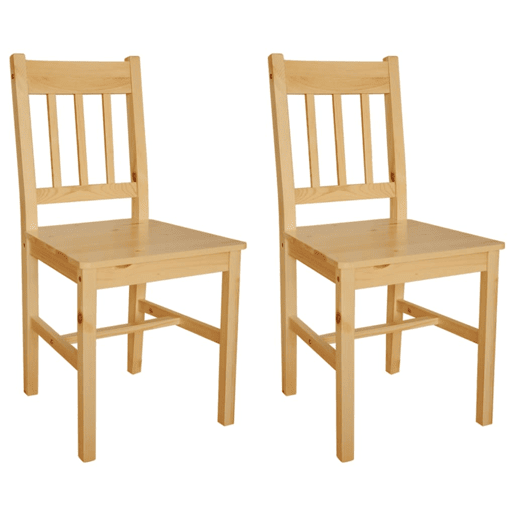 vidaXL Cadeiras de jantar 2 pcs madeira de pinho vidaXL Cadeiras de jantar 2 pcs madeira de pinho