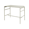 Mesa alta de jardim metálica, 4 lugares, Amelia 120cm, Beige, 120x70x95 cm