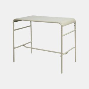 Mesa alta de jardim metálica, 4 lugares, Amelia 120cm, Beige, 120x70x95 cm