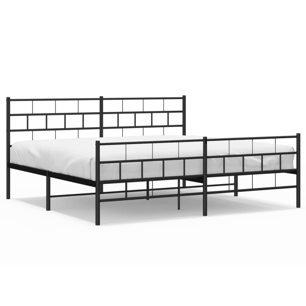 Estructura de cama 200x200 Negro
