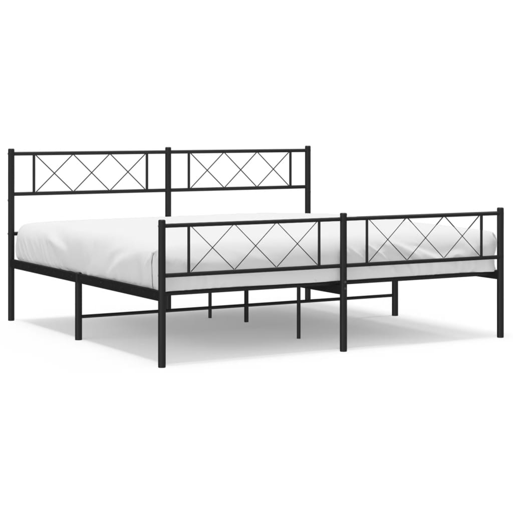 Estructura de cama 183x213 Negro