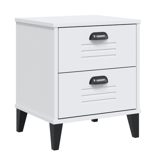 vidaXL Mesa de cabeceira VIKEN derivados de madeira branco