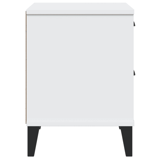vidaXL Mesa de cabeceira VIKEN derivados de madeira branco