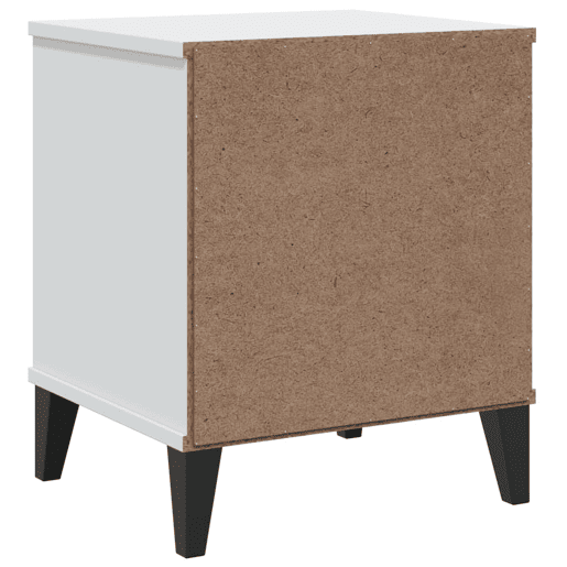 vidaXL Mesa de cabeceira VIKEN derivados de madeira branco