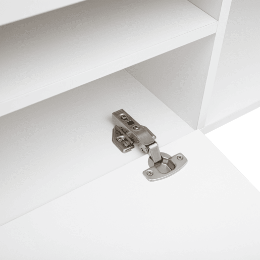 Móvel de TV 240cm de MDF com luz LED e 4 portas,branco Móvel de TV 240cm de MDF com luz LED e 4 portas,branco
