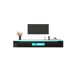 Mueble TV de panel de partículas con puertas abatibles 180 Mueble TV de panel de partículas con puertas abatibles 180 Blanco/ Negro