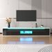 Mueble TV de panel de partículas con puertas abatibles 180 Mueble TV de panel de partículas con puertas abatibles 180 Blanco/ Negro