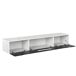 Mueble TV de panel de partículas con puertas abatibles 180 Mueble TV de panel de partículas con puertas abatibles 180 Blanco/ Negro