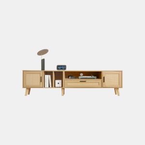 Móvel de TV 180cm de painel de partÃculas com 2 portas e 1 gaveta,madeira