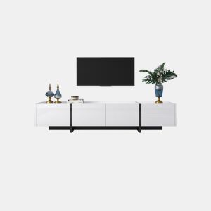 Móvel de TV 190cm de painel de partículas com 3 portas e 2 gavetas,branco