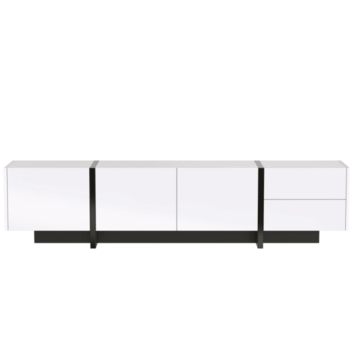 Móvel de TV 190cm de painel de partículas com 3 portas e 2 gavetas,branco