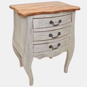 vidaXL Mesa de cabeceira em madeira de mogno maciça 48x35x64 cm