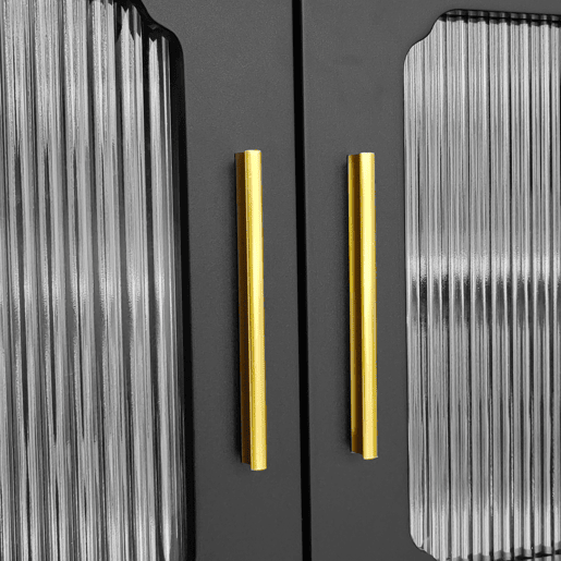 Móvel de TV 177cm de painel de partículas com 4 portas e 2 gavetas,preto