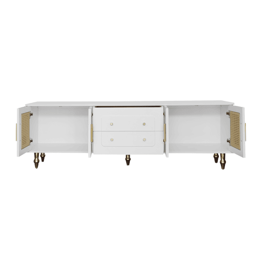 Móvel de TV 177cm de painel de partículas com 4 portas e 2 gavetas,branco