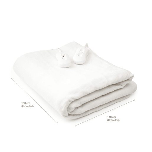 Aquecedor de Camas Elétrico Duplo Blewarm InnovaGoods 60+60 W 140 x 160 cm Branco Aquecedor de Camas Elétrico Duplo Blewarm InnovaGoods 60+60 W 140 x 160 cm Branco