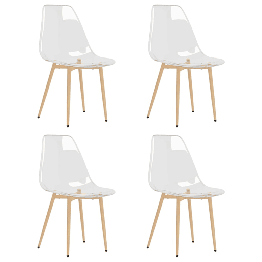 vidaXL Cadeiras de jantar 4 pcs PET transparente vidaXL Cadeiras de jantar 4 pcs PET transparente