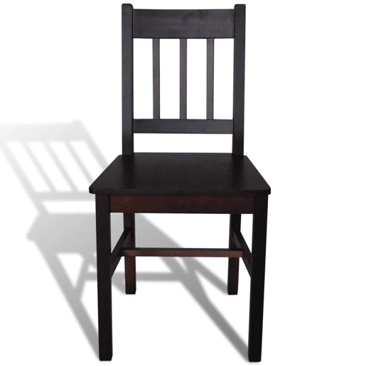vidaXL Cadeiras de jantar 4 pcs madeira de pinho castanho-escuro