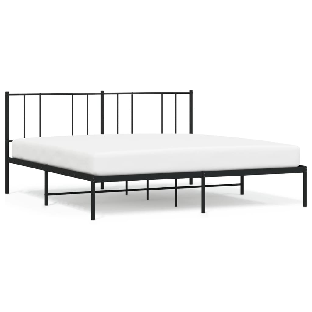 Estructura de cama 193x203 Negro