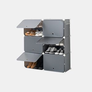Sapateira Modular Portátil InnovaGoods Cinzento - 36 pares