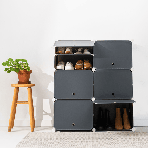 Sapateira Modular Portátil InnovaGoods Cinzento - 36 pares