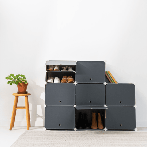 Sapateira Modular Portátil InnovaGoods Cinzento - 36 pares