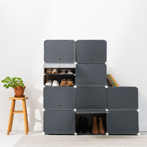 Sapateira Modular Portátil InnovaGoods Cinzento - 36 pares