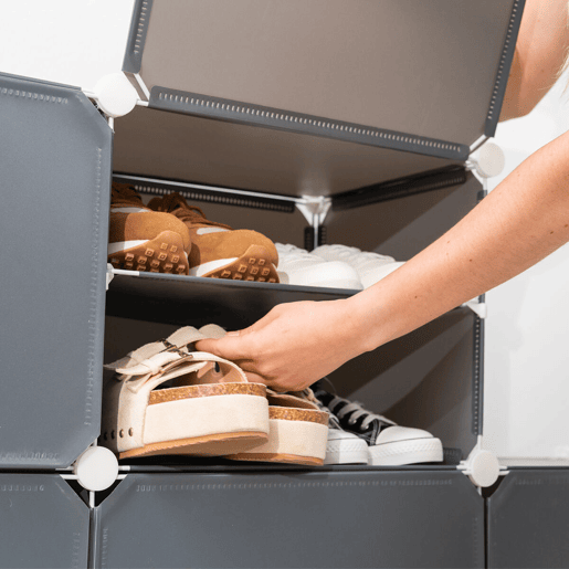 Sapateira Modular Portátil InnovaGoods Cinzento - 36 pares