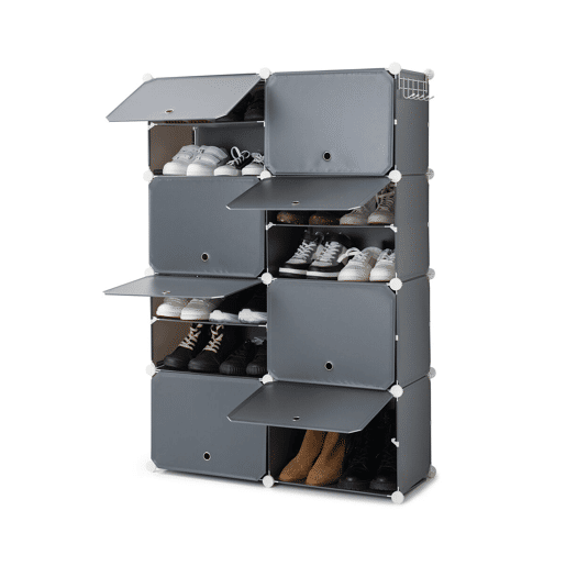 Sapateira Modular Portátil InnovaGoods Cinzento - 36 pares