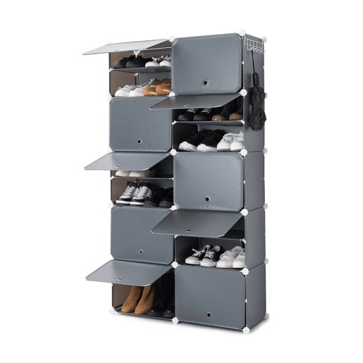 Sapateira Modular Portátil InnovaGoods Cinzento - 36 pares