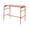 Mesa alta de jardim metálica, 4 lugares, Amelia 120cm, Terracota, 120x70x95 cm