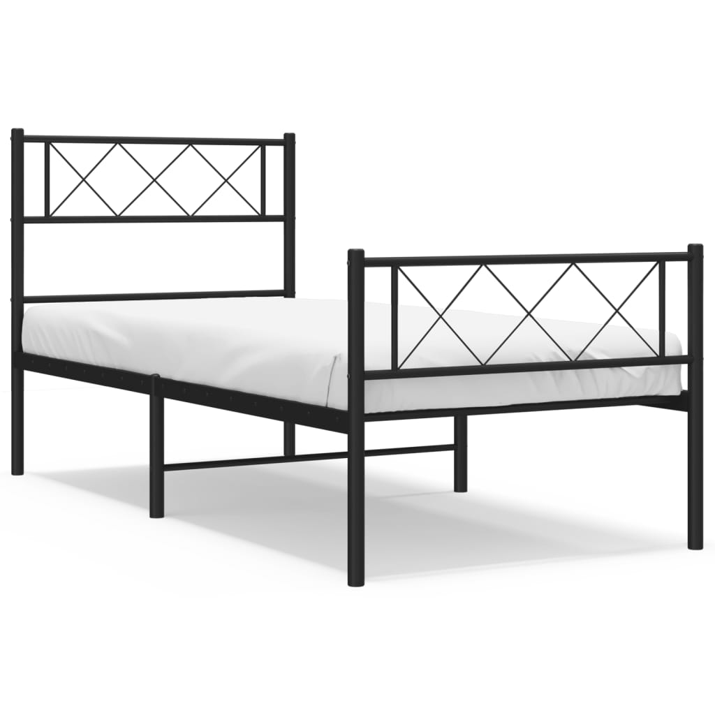 Estructura de cama 100x190 Negro