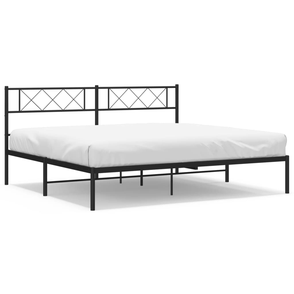 Estructura de cama 183x213 Negro