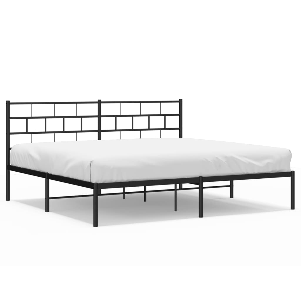 Estructura de cama 183x213 Negro