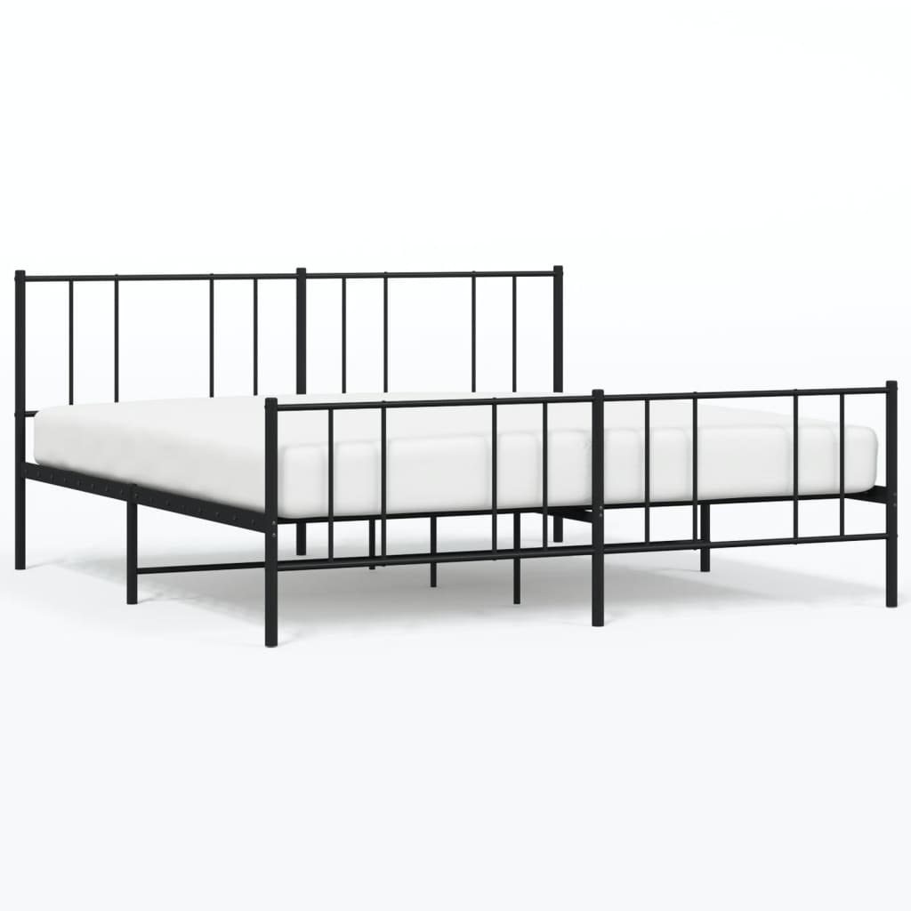 Estructura de cama 183x213 Negro
