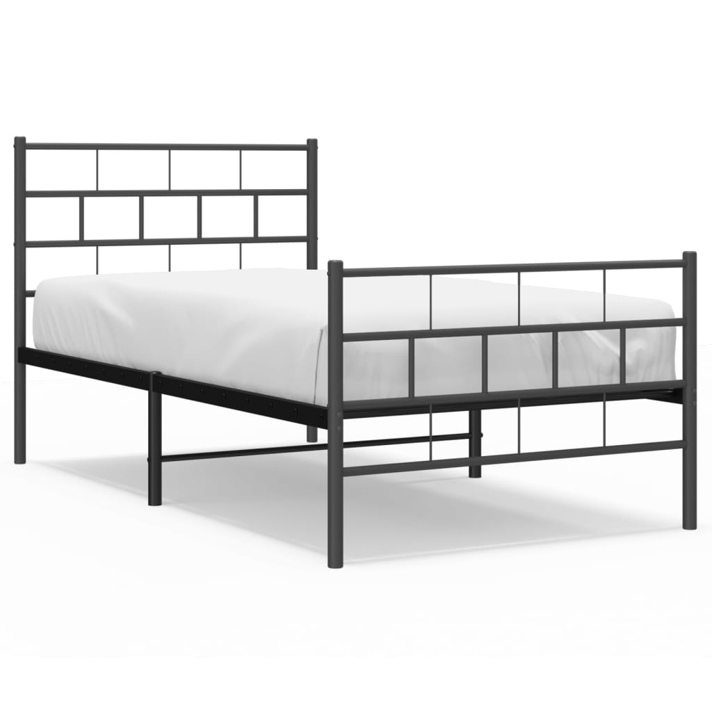 Estructura de cama 90x200 Negro