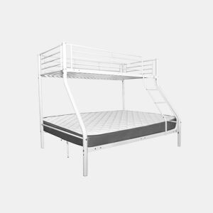 Beliche duplo metálico AS121 com colchão de 135 cm