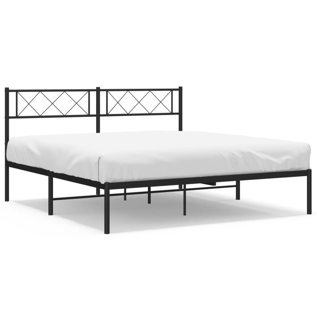 Estructura de cama 135x190 Negro