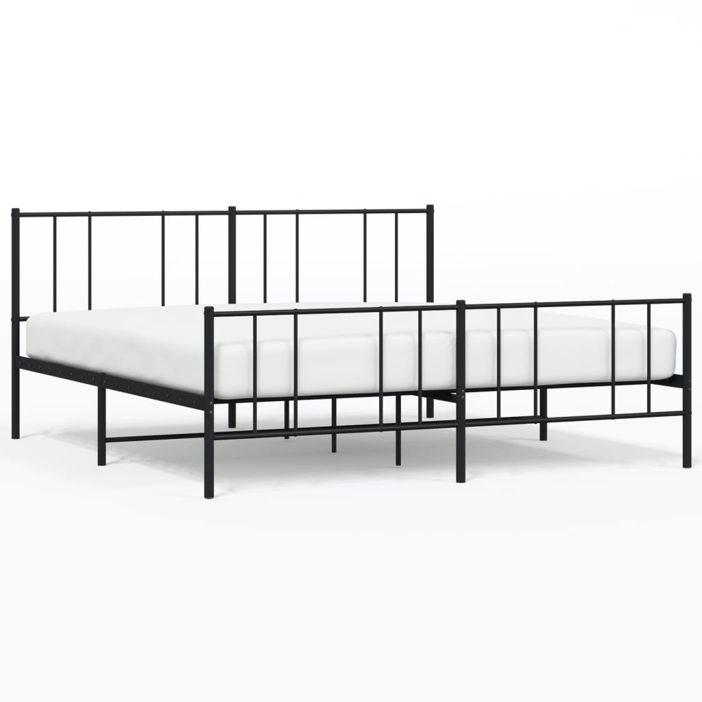 Estructura de cama 180x200 Negro