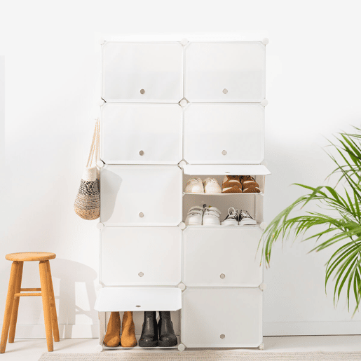 Sapateira Modular Portátil InnovaGoods Branco - 36 pares