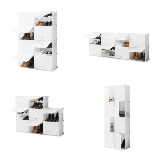 Sapateira Modular Portátil InnovaGoods Branco - 36 pares