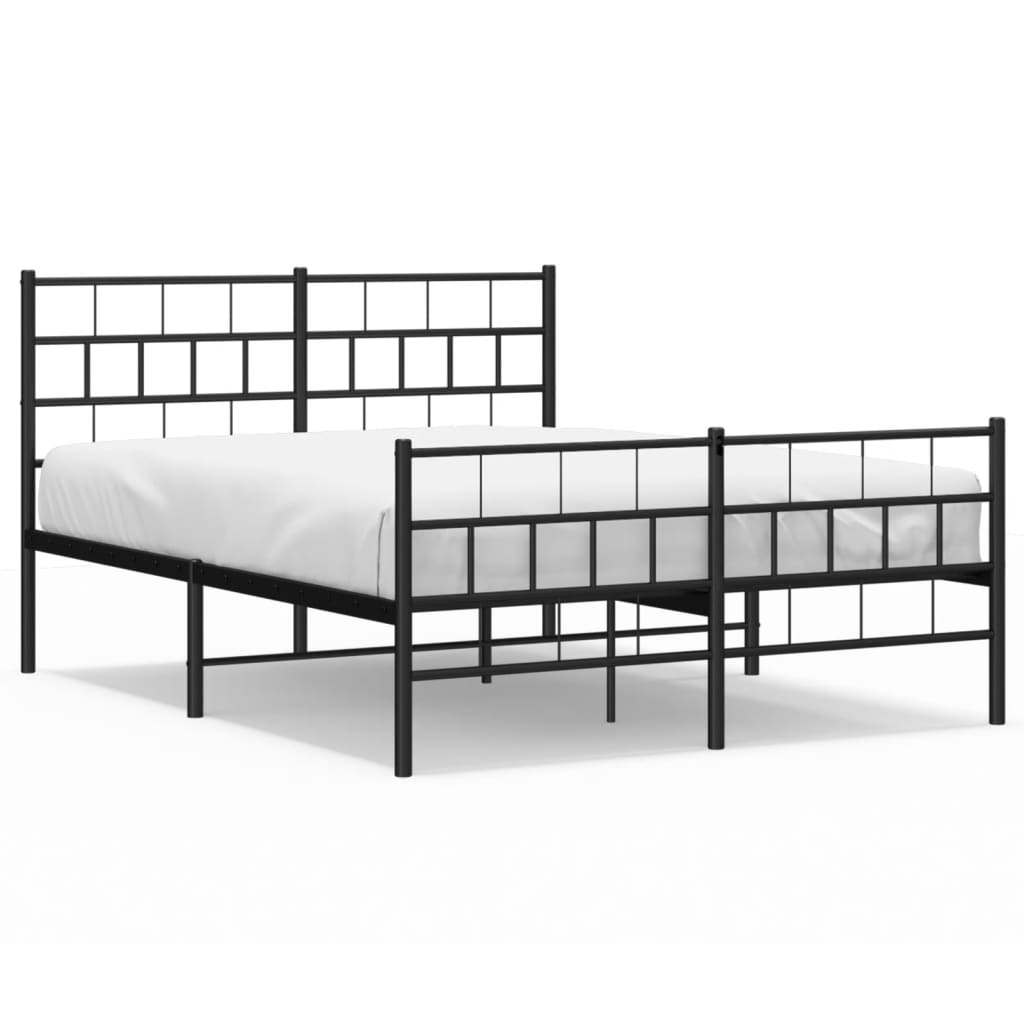 Estructura de cama 140x200 Negro
