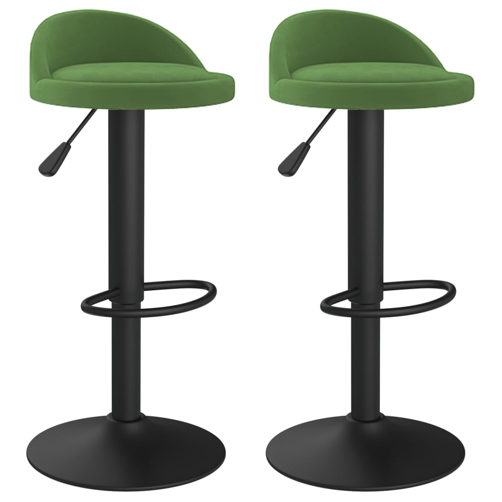 Vidaxl taburetes de cocina 2 unidades terciopelo verde oscuro