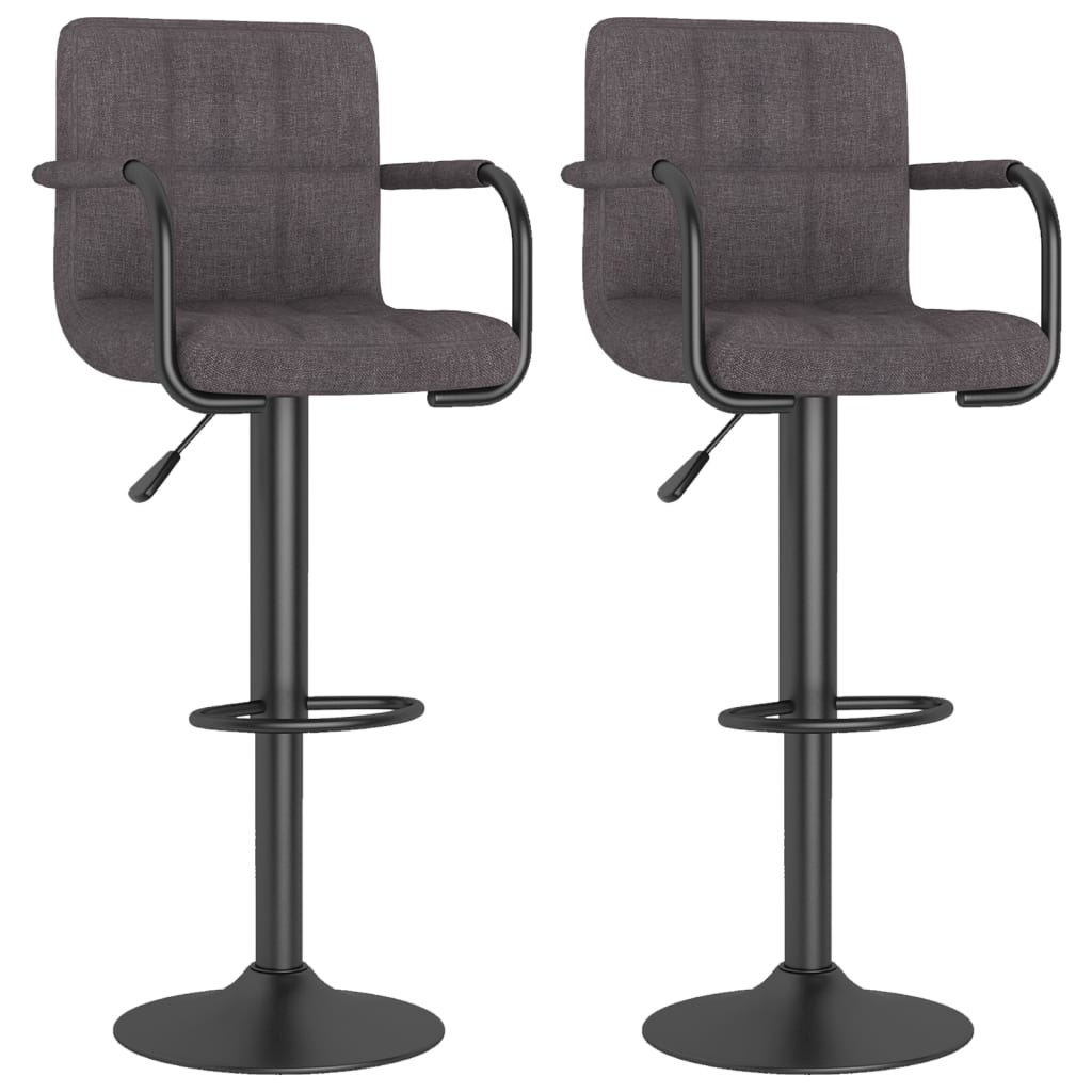 Vidaxl taburetes de cocina 2 unidades tela gris taupe
