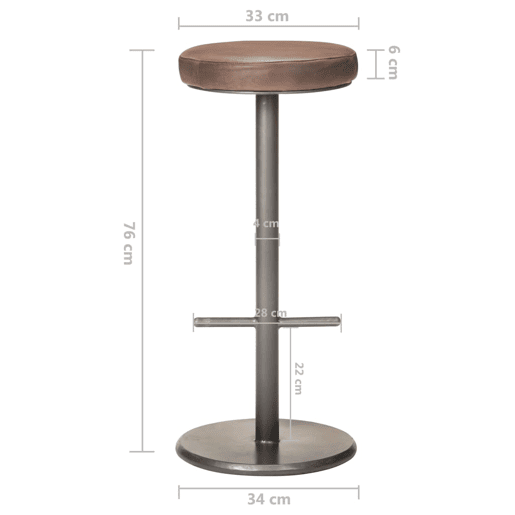 vidaXL Bancos de bar 2 pcs couro genuĂno envelhecido castanho vidaXL Bancos de bar 2 pcs couro genuĂno envelhecido castanho
