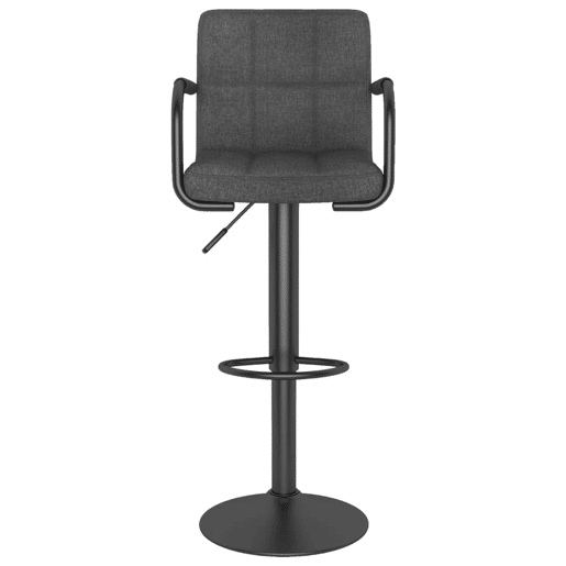 vidaXL Banco de bar tecido cinzento-escuro