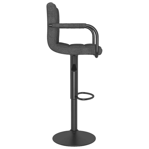 vidaXL Banco de bar tecido cinzento-escuro