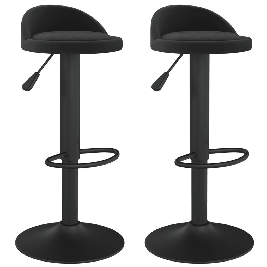 Vidaxl taburetes de cocina 2 unidades terciopelo negro